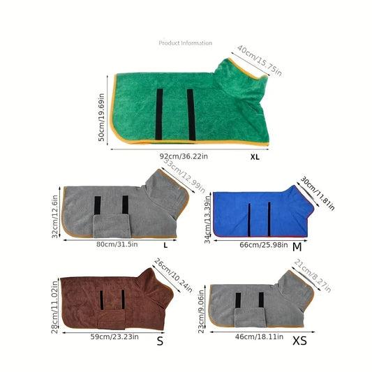 Ultra-Absorbent Pet Bathrobe